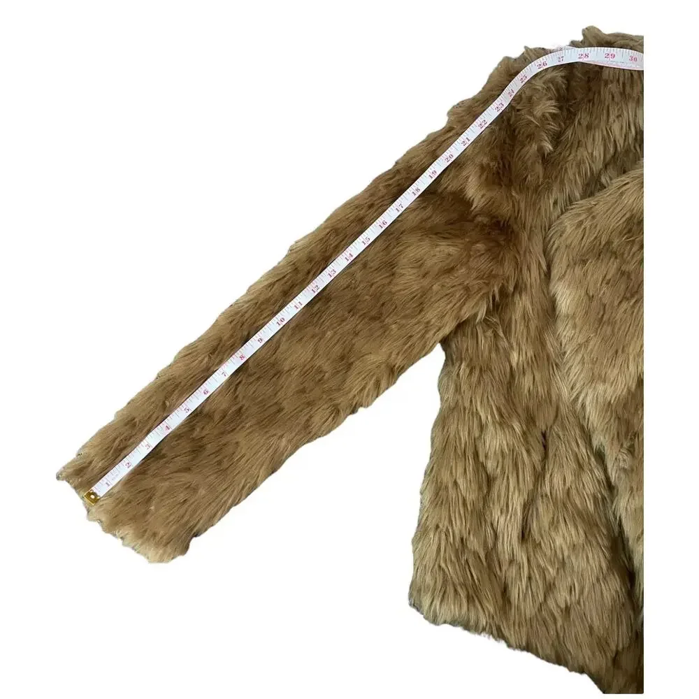 BB Dakota by Steve Madden Shag Faux Fur Taupe Jacket Coat Size Large - NWOT - Picture 12 of 12